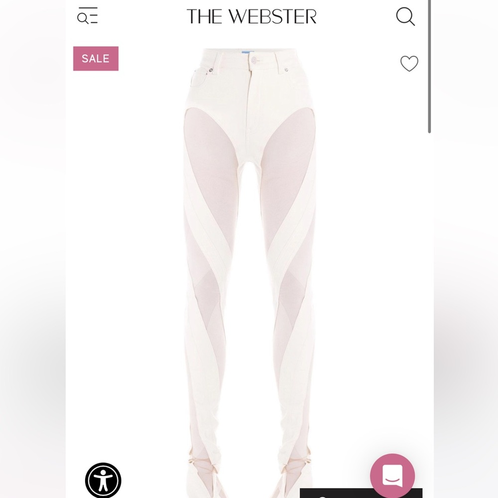 Mugler Sheer Spiral Jean Ivory And Nude 01